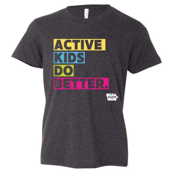 Active Kids Do Better Unisex Ringspun Youth Tee Thumbnail